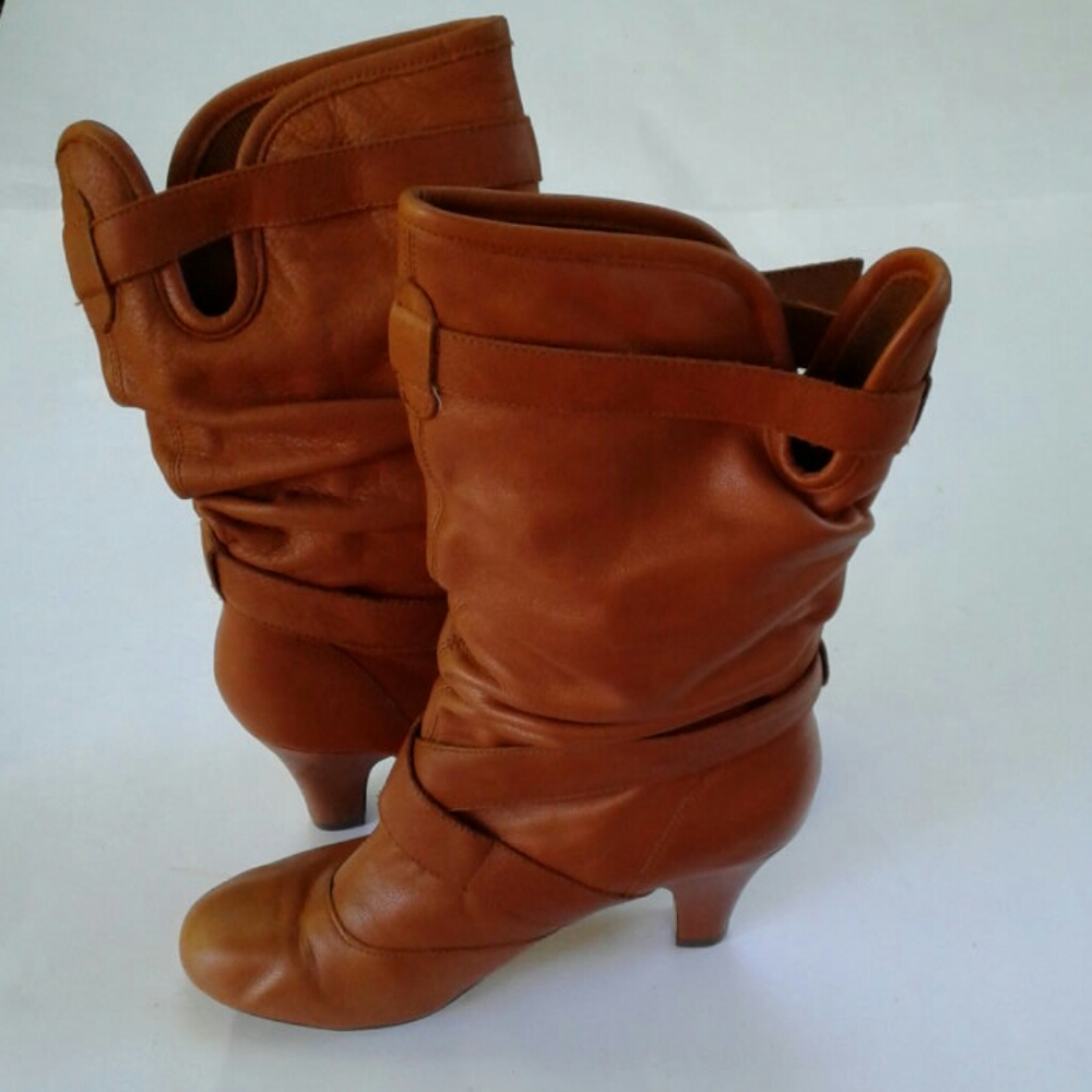 STEVE MADDEN BROWN LEATHER BOOTS